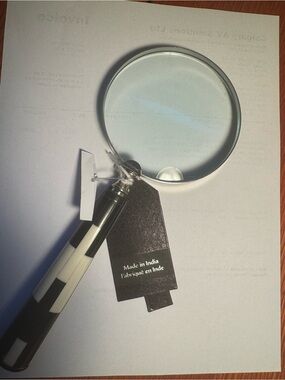 Magnifying Glass Handheld Loupe with Black and White Handle